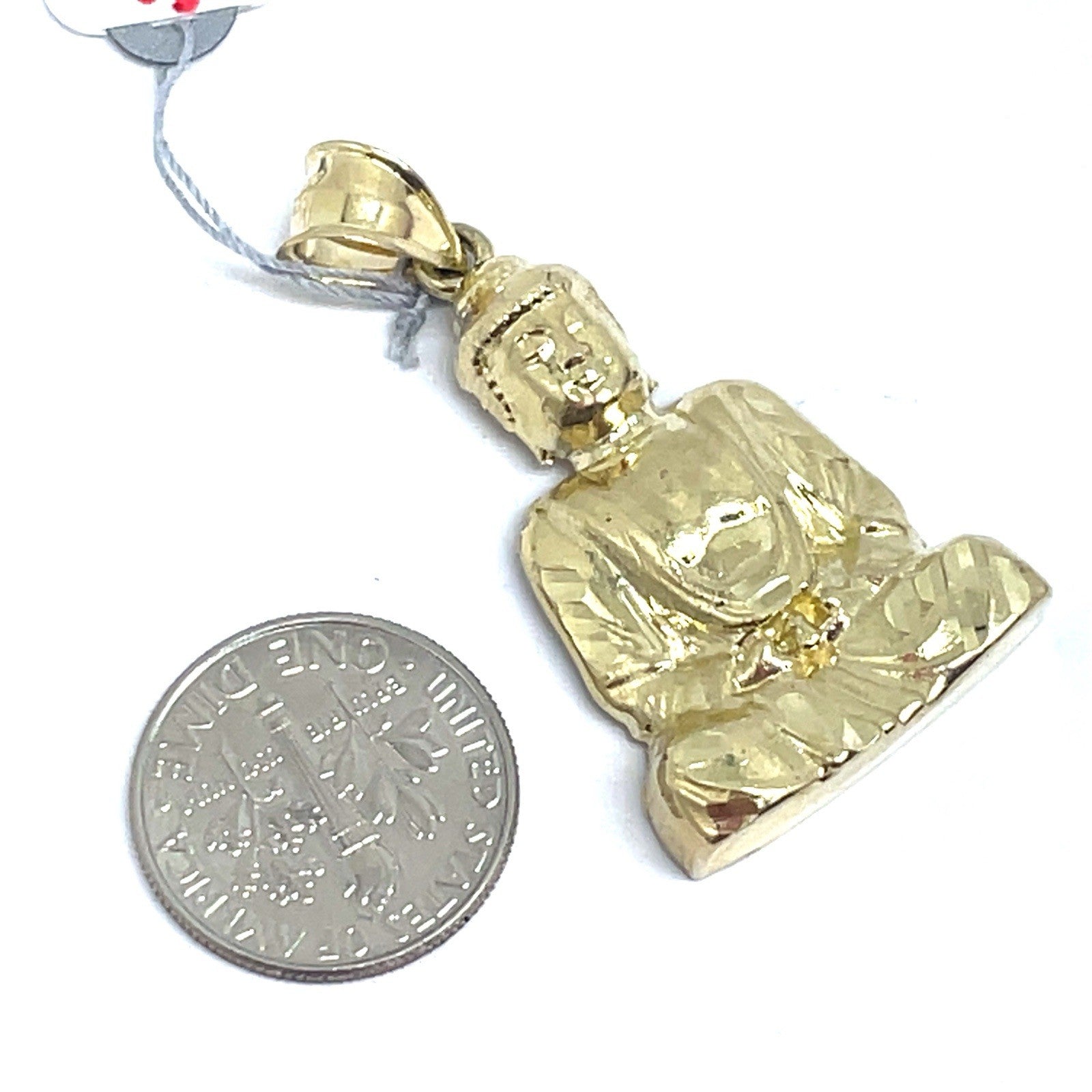 10k Yellow Gold Lady Buddha Pendant 4.50g1