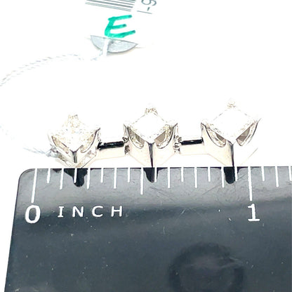 14k White Gold Princess Cut Diamond Pendant 2.20g I/j 1CTW I12