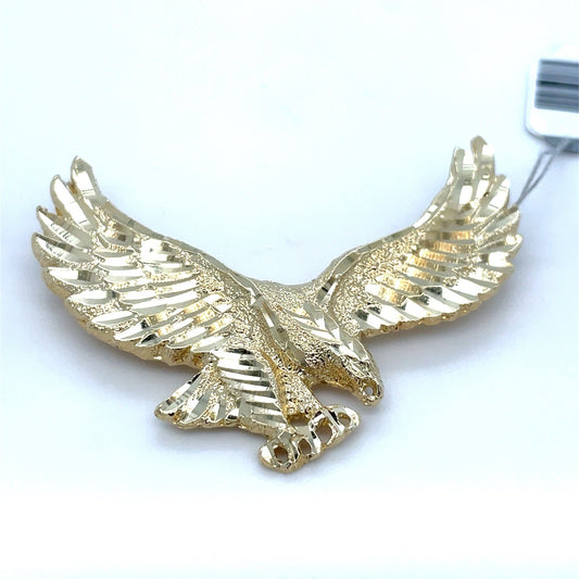 14k Yellow Gold Men’s Eagle Hidden Bail Pendant 12.10g0