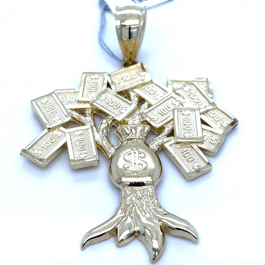 10k Yellow Gold Money Tree Pendant 9.90g 0