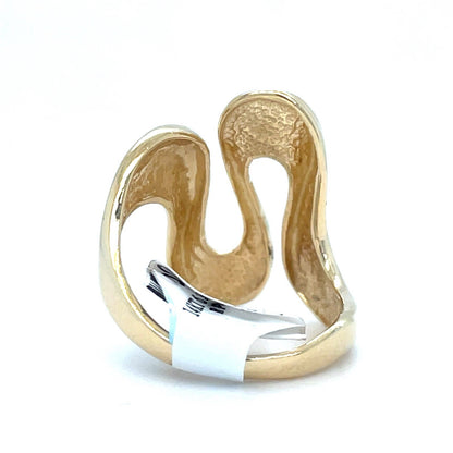 14k Yellow Gold Women’s Polished Swirl Ring 6.27g Size 82