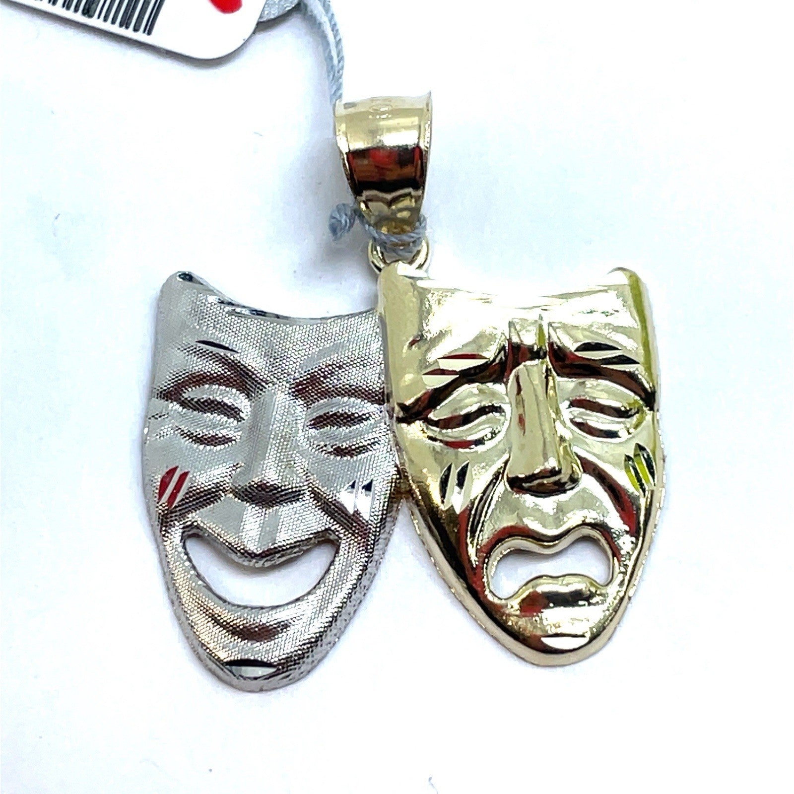 10K Two Tone Gold Cry Now Smile Later Pendant 3.35g0