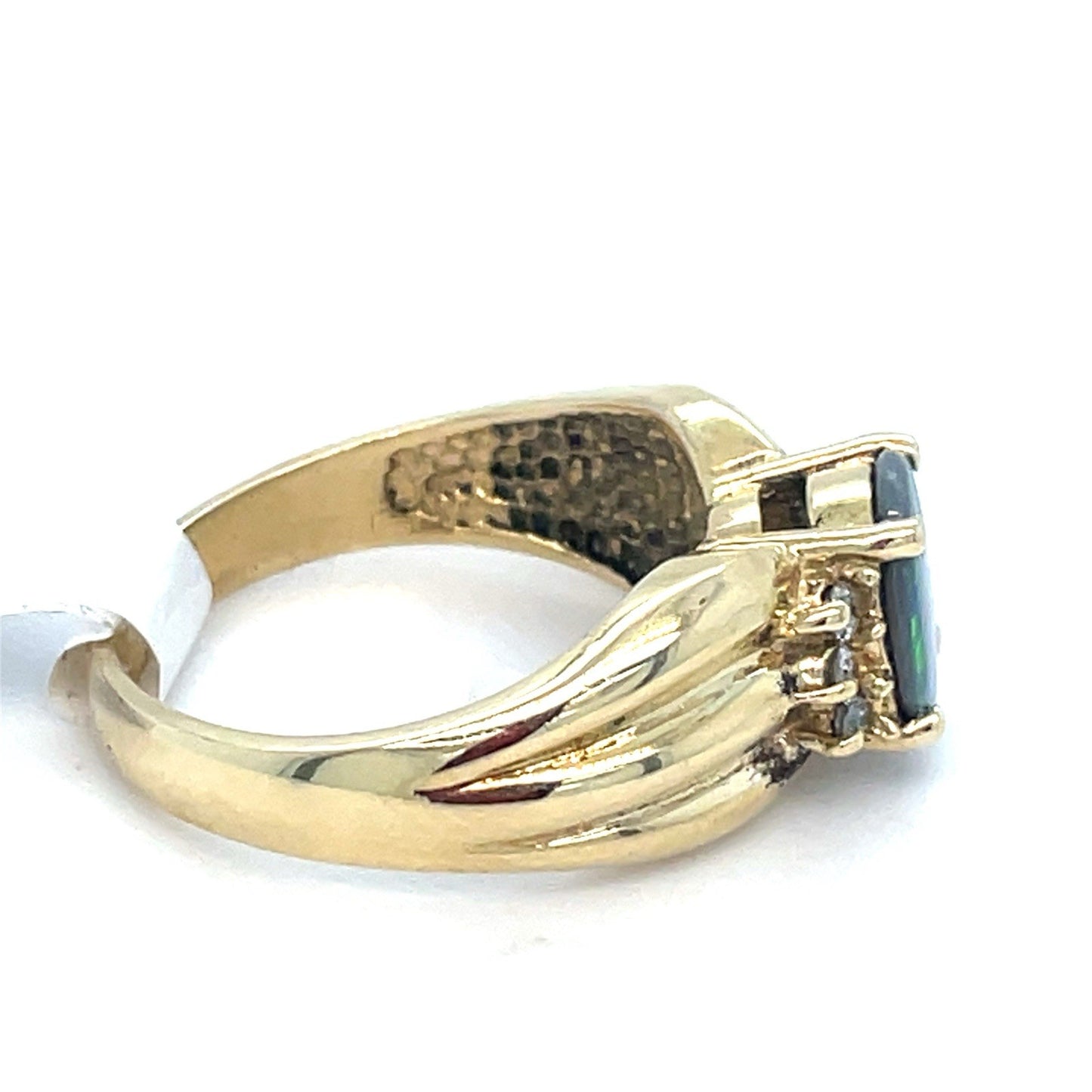 14k Yellow Gold Opal Ring 4.20g Size 5.51