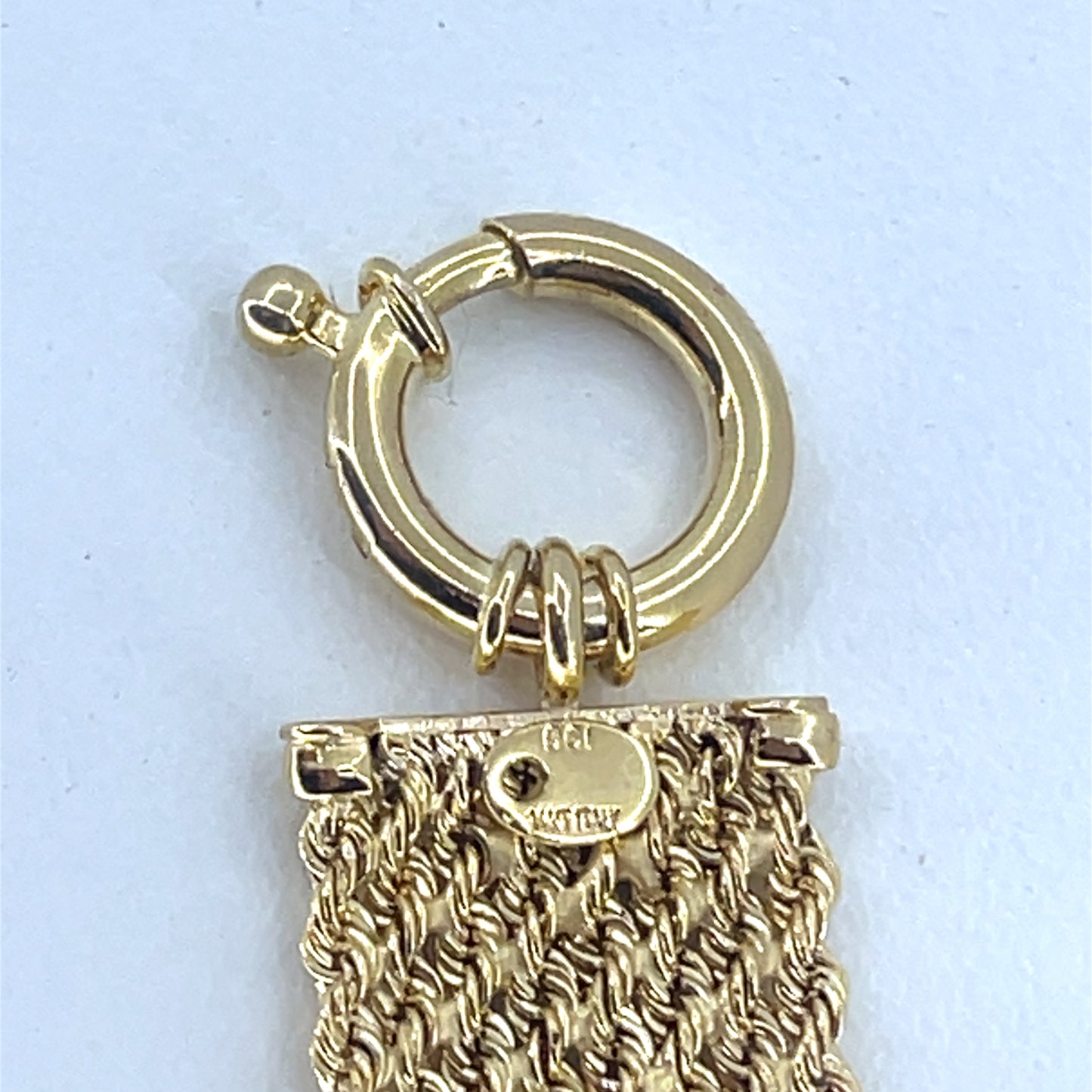 14K Yellow Gold Bracelet | Hollow Rope Weave Style, 7.5 inch