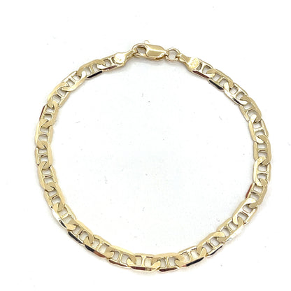10K Yellow Gold Men's Mariner Bracelet | 8 inches, 4.9mm