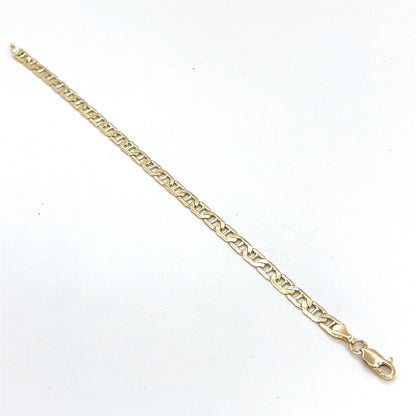 10K Yellow Gold Men's Mariner Bracelet | 8 inches, 4.9mm