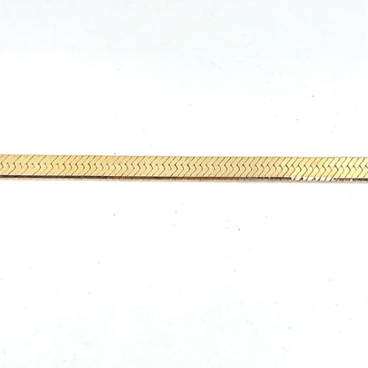14K Yellow Gold Herringbone Bracelet | 3.8mm, 7.25", 4.10g