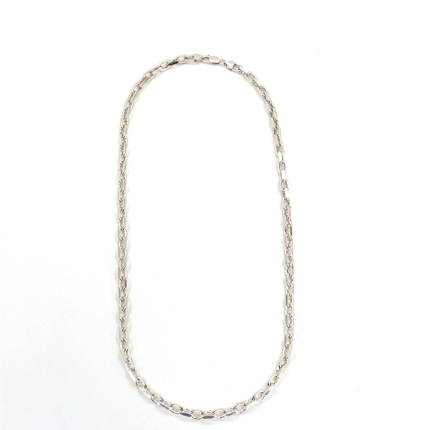 Sterling Silver Men’s Necklace | Anchor Link Style, 24 inch