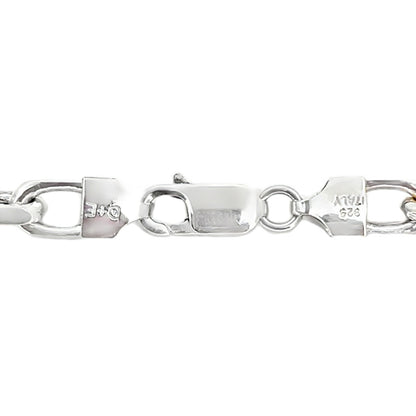 Sterling Silver Men’s Necklace | Anchor Link Style, 24 inch