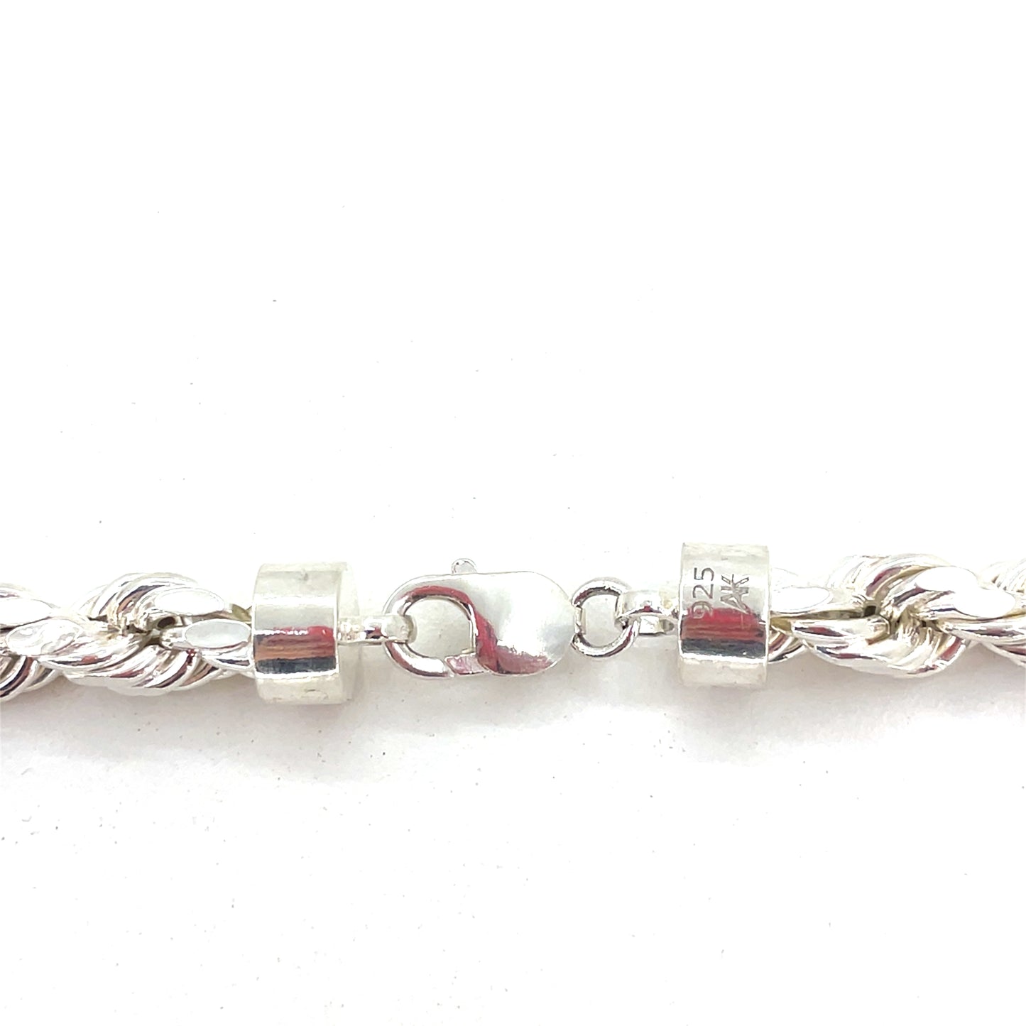 Sterling Silver Necklace | Hollow Rope Style, 26 inch