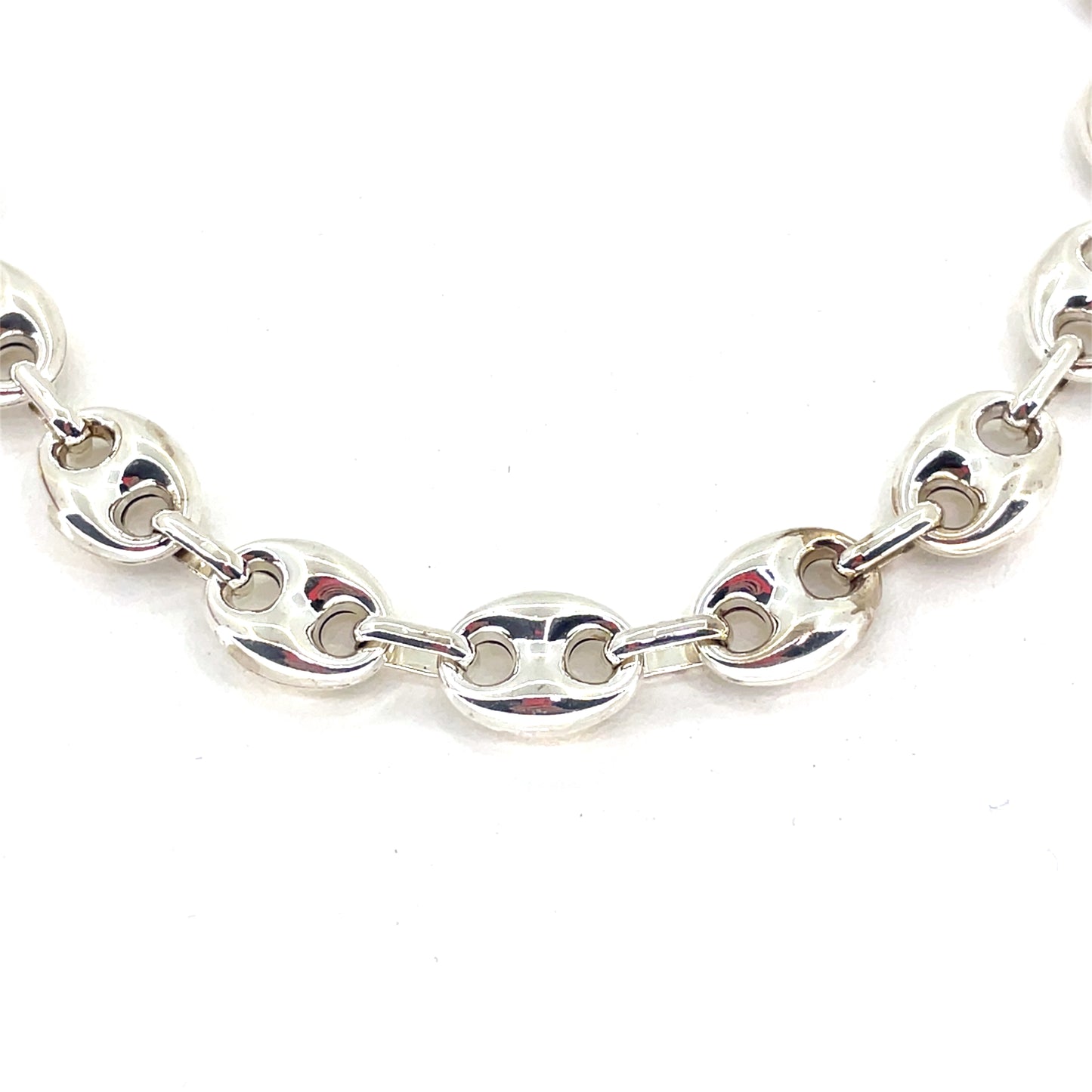 Sterling Silver Men’s Necklace | Puff Mariner Style, 22 inch