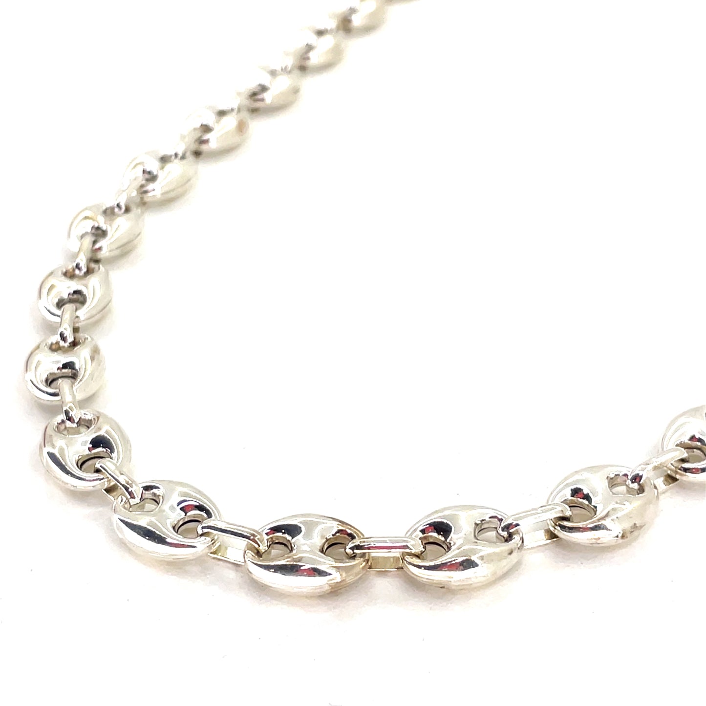 Sterling Silver Men’s Necklace | Puff Mariner Style, 22 inch