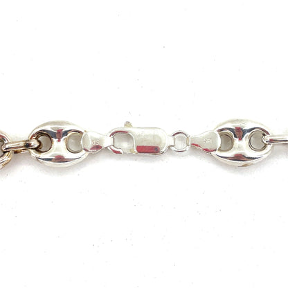 Sterling Silver Men’s Necklace | Puff Mariner Style, 22 inch