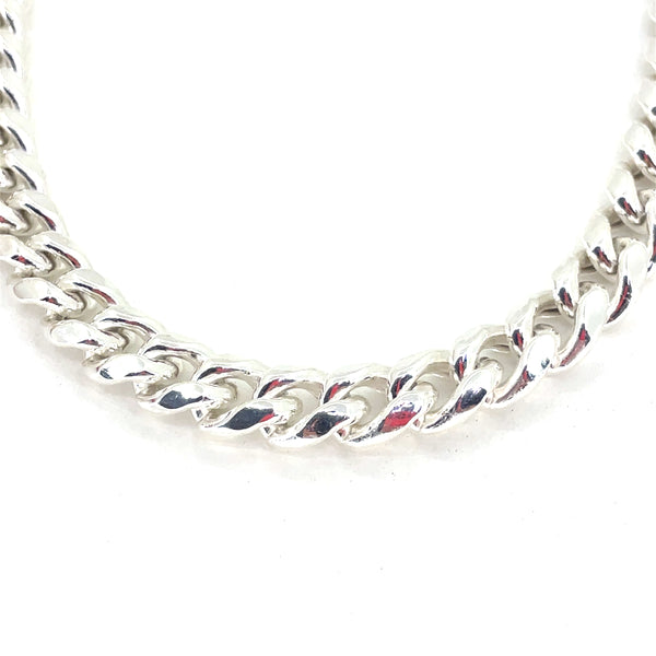 Sterling Silver Necklace | Hollow Miami Cuban Link Design – 24 inch