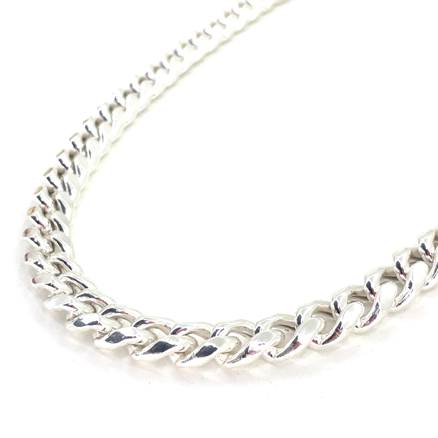 Sterling Silver Necklace | Hollow Miami Cuban Link Design – 24 inch