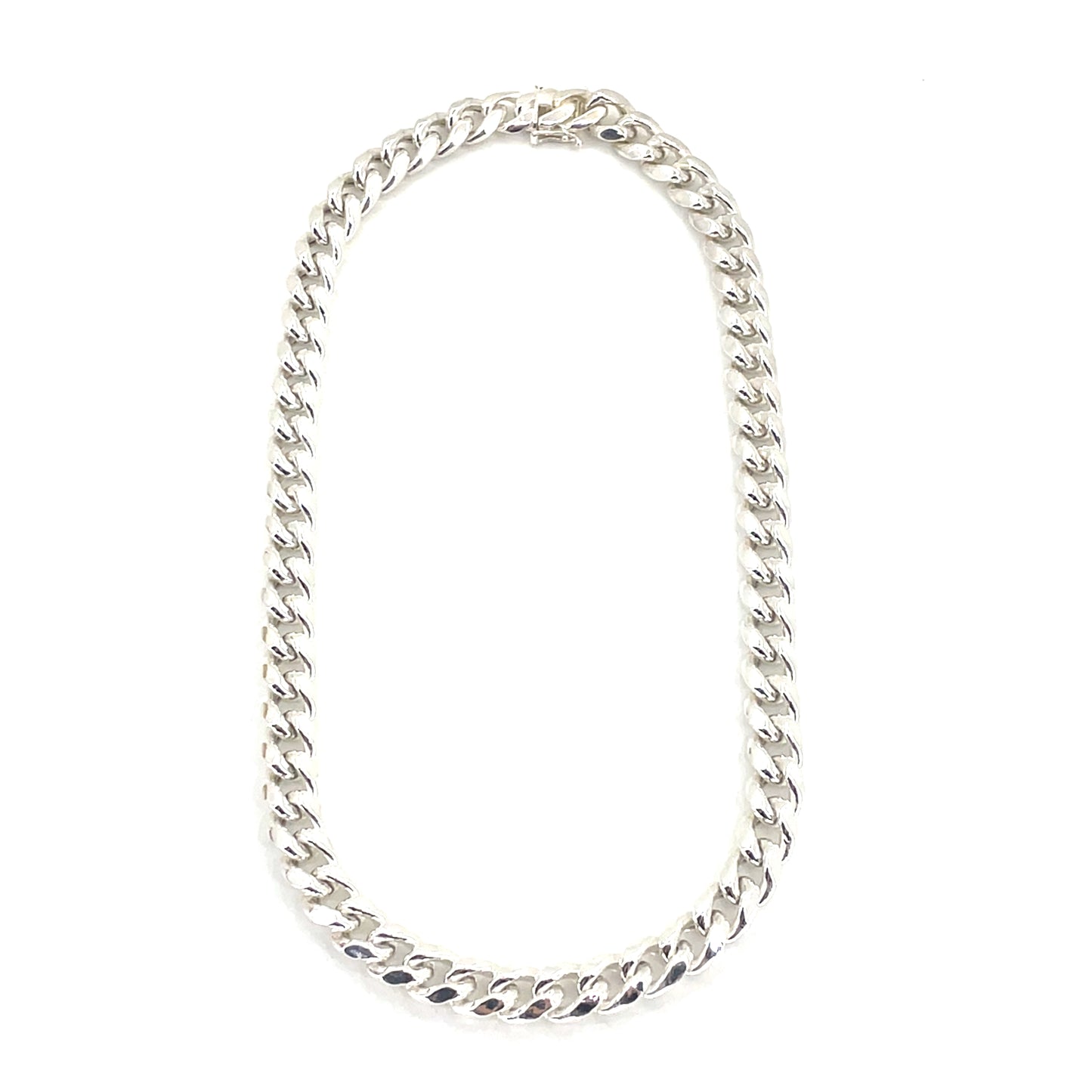 Sterling Silver Necklace | Hollow Miami Cuban Link Design – 24 inch
