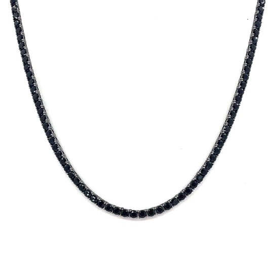 Sterling Silver Necklace | CZ Tennis Design, 18 INCH