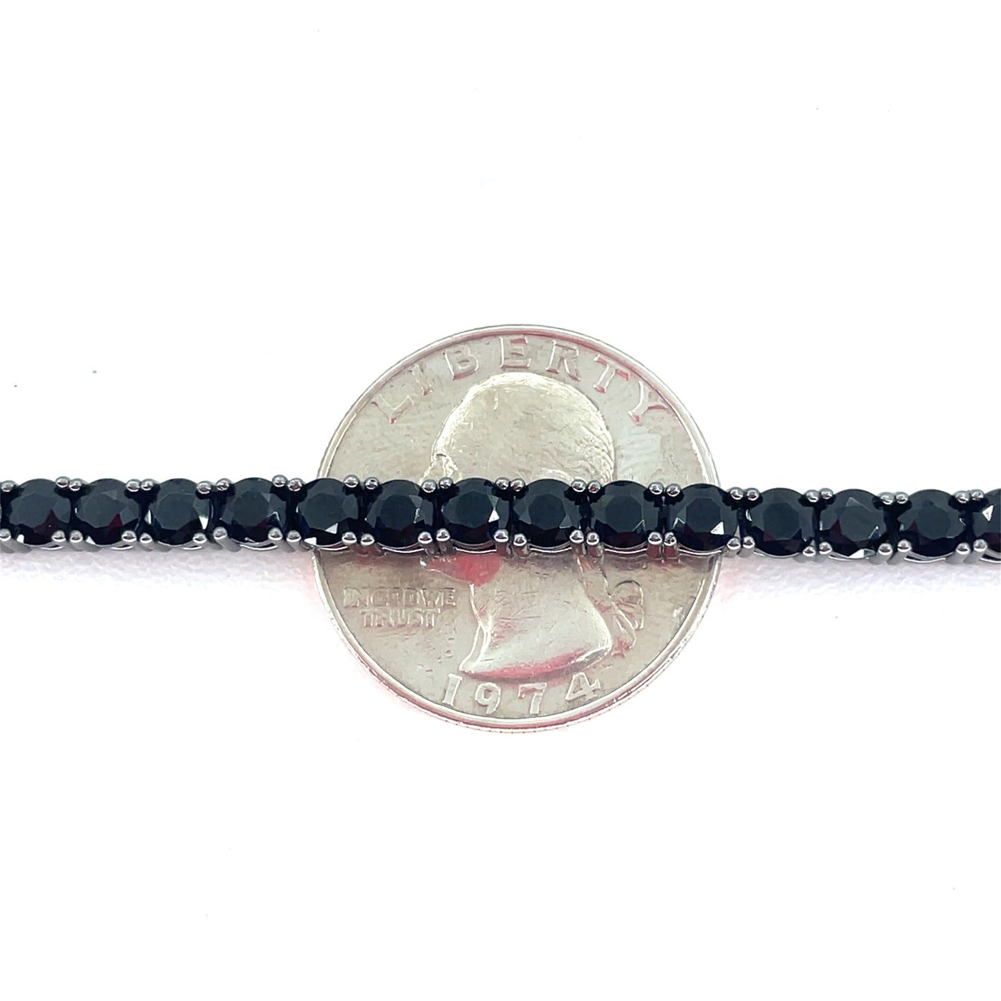 Sterling Silver Necklace | CZ Tennis Design, 18 INCH