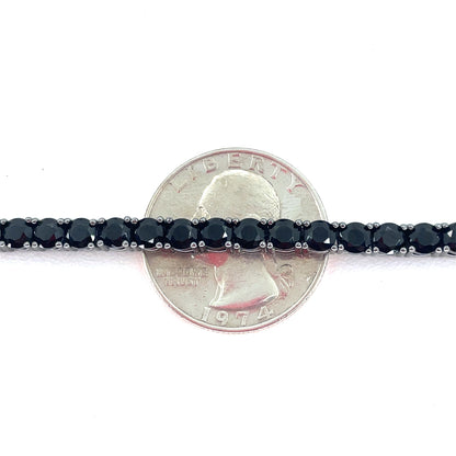 Sterling Silver Necklace | CZ Tennis Design, 18 INCH