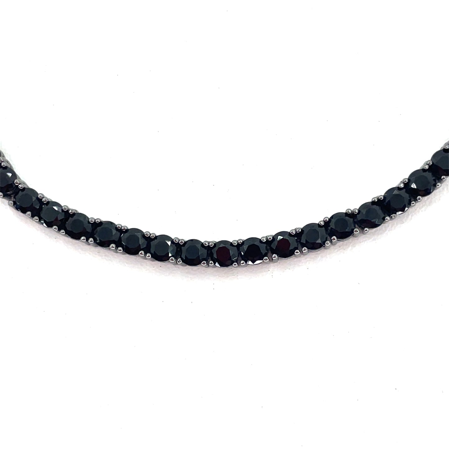 Sterling Silver Necklace | CZ Tennis Design, 18 INCH