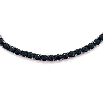 Sterling Silver Necklace | CZ Tennis Design, 18 INCH