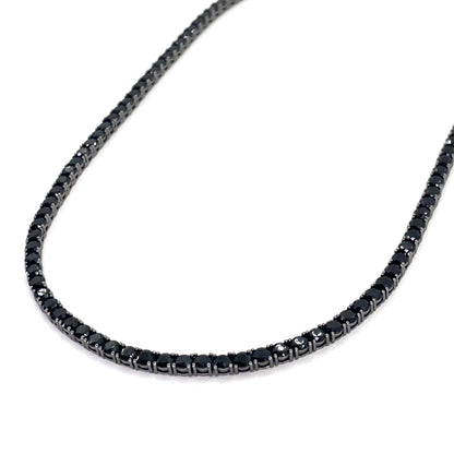 Sterling Silver Necklace | CZ Tennis Design, 18 INCH