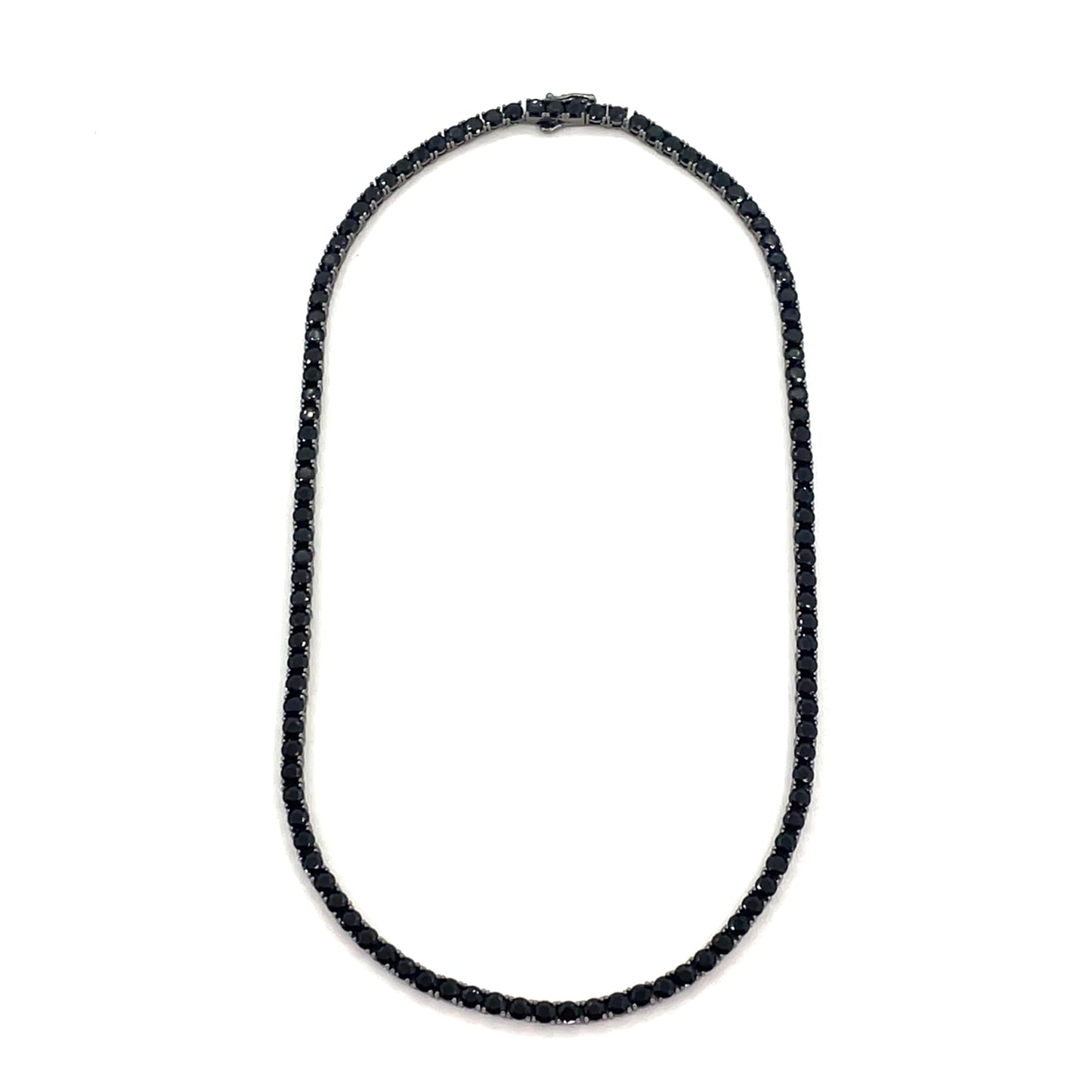 Sterling Silver Necklace | CZ Tennis Design, 18 INCH