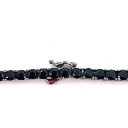 Sterling Silver Necklace | CZ Tennis Design, 18 INCH