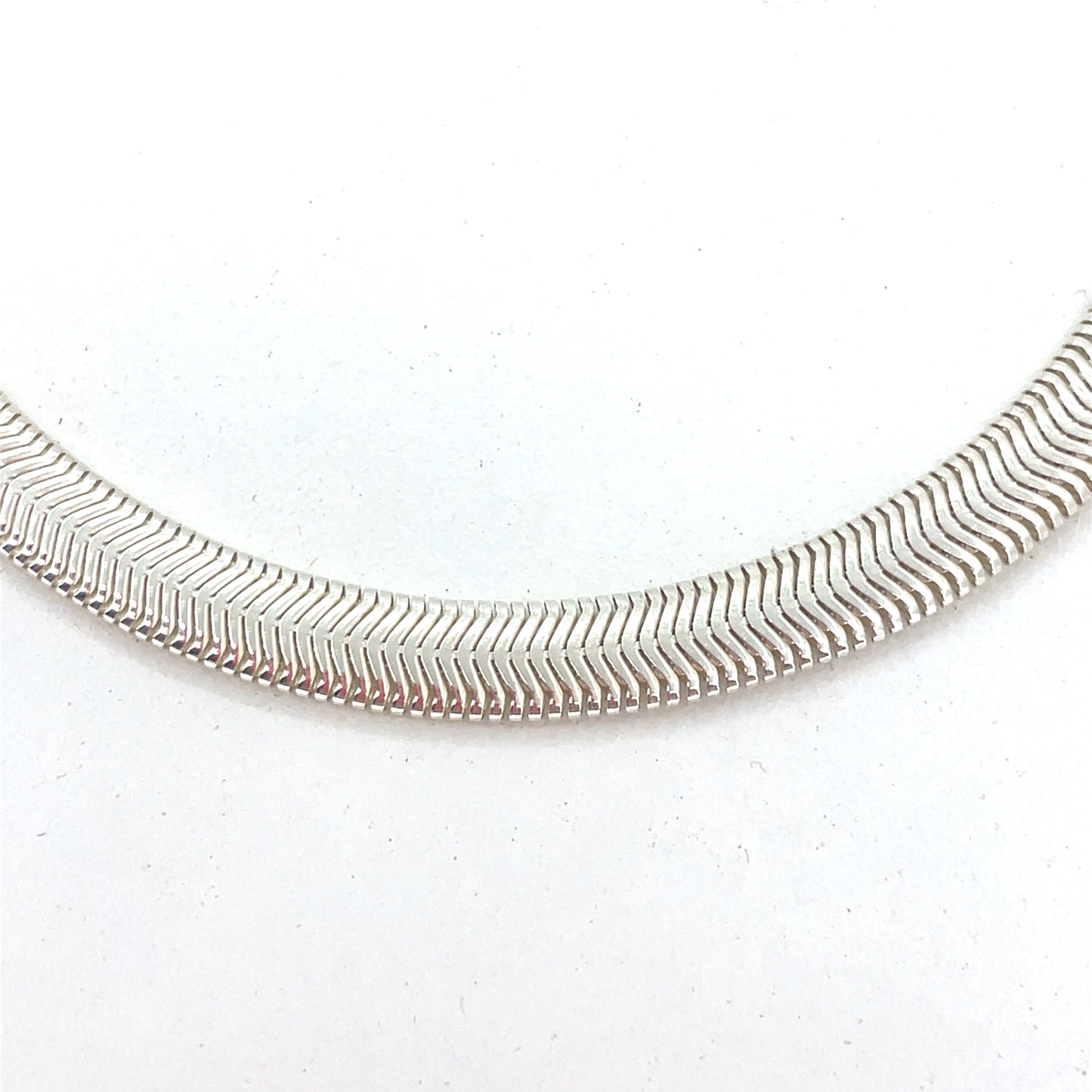 Sterling Silver Necklace | Herringbone Style, 18 inch