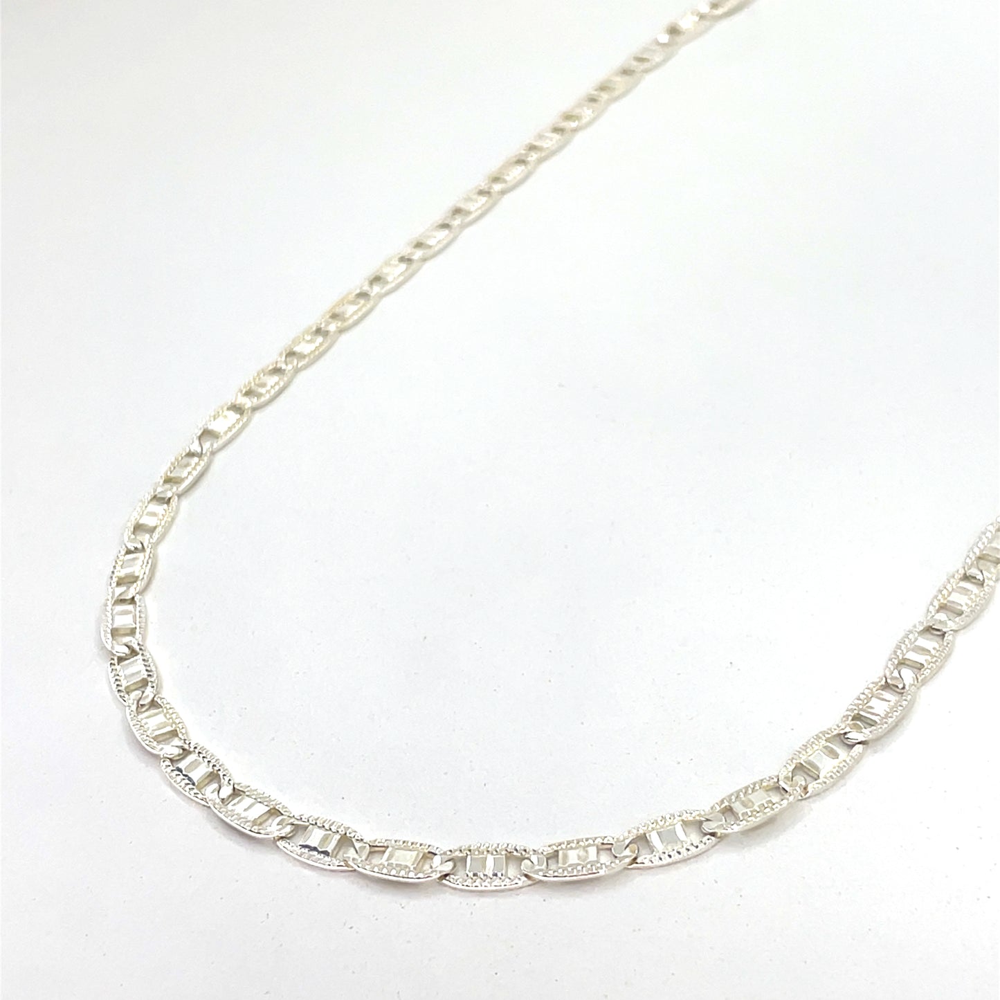 Sterling Silver Necklace | Valentino Style, 20 inch