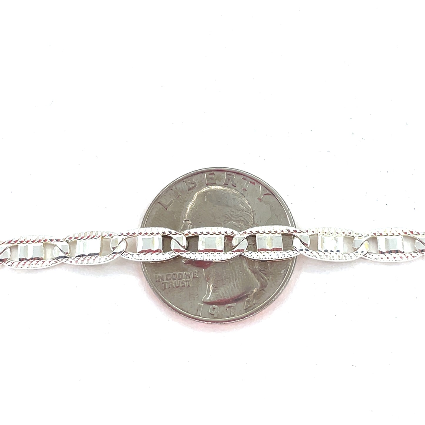 Sterling Silver Necklace | Valentino Style, 20 inch