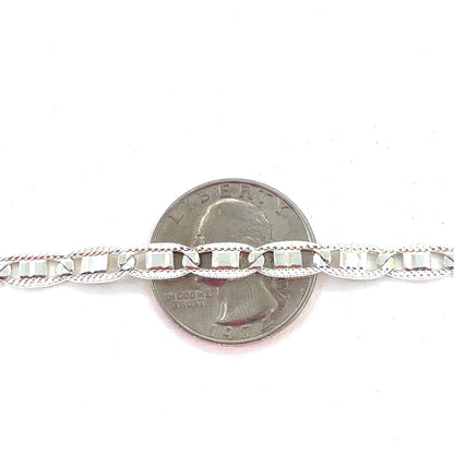 Sterling Silver Necklace | Valentino Style, 20 inch