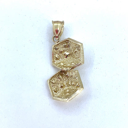 10Kt Yellow Gold Pendant | Two Dice Pendant, 4.16 grams