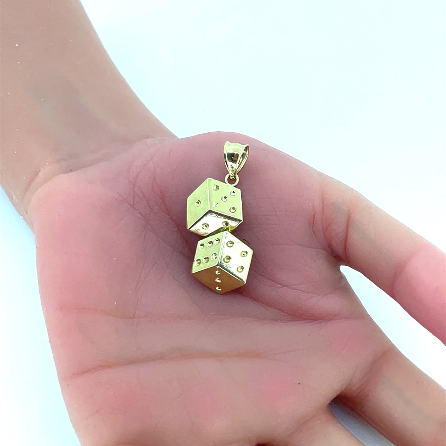 10Kt Yellow Gold Pendant | Two Dice Pendant, 4.16 grams
