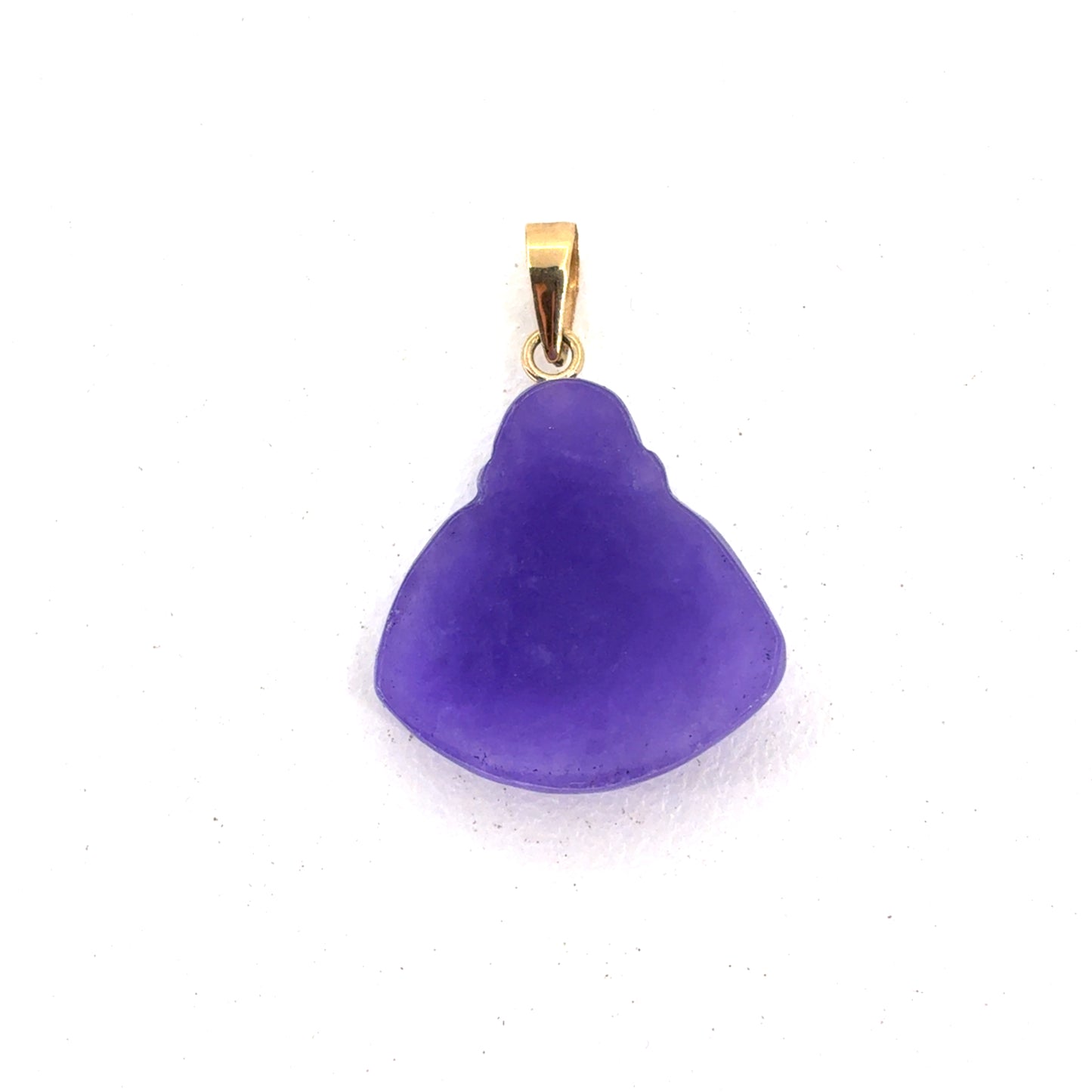 14K Yellow Gold Pendant | Purple Buddha Design