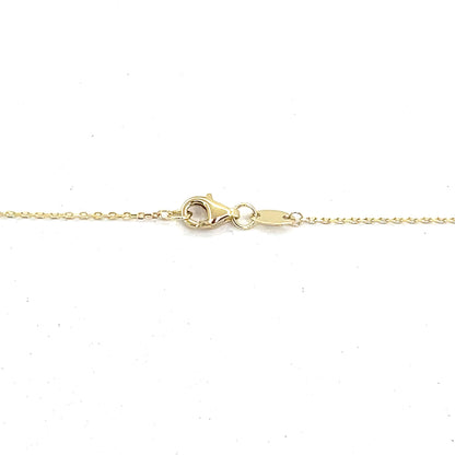 14K Yellow Gold Heart Pendant Necklace with Rolo Chain | 18 Inches