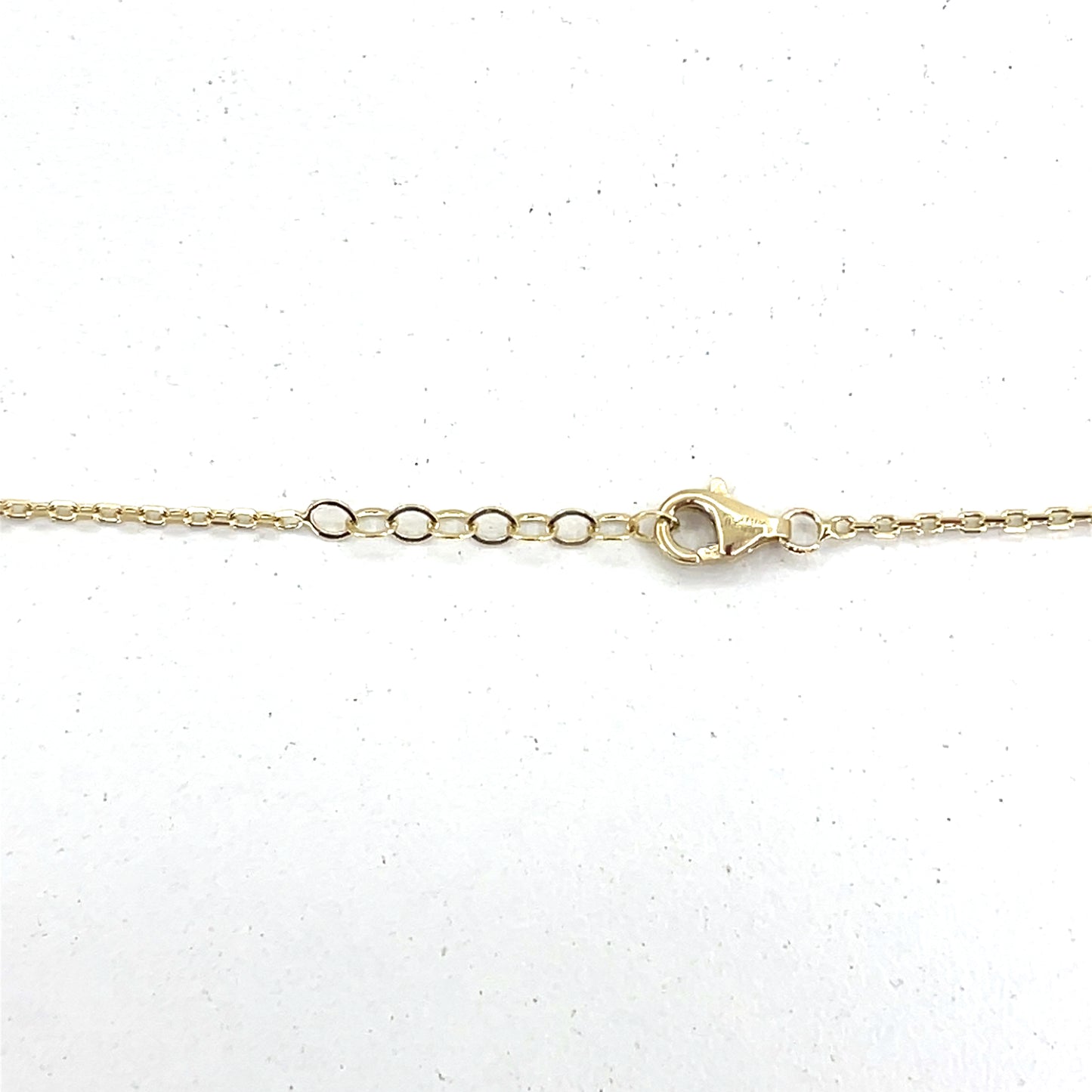 14K Yellow Gold Red Clover Necklace | 18 Inches