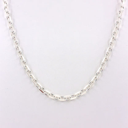 Sterling Silver Men’s Necklace | Anchor Link Style, 24 inch