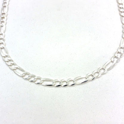 Sterling Silver Necklace | Figaro Style, 18 inch