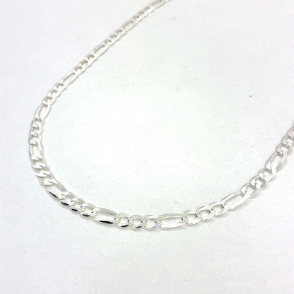Sterling Silver Necklace | Figaro Style, 18 inch