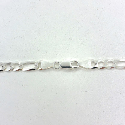 Sterling Silver Necklace | Figaro Style, 18 inch