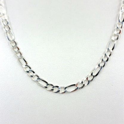 Sterling Silver Necklace | Figaro Style, 18 inch