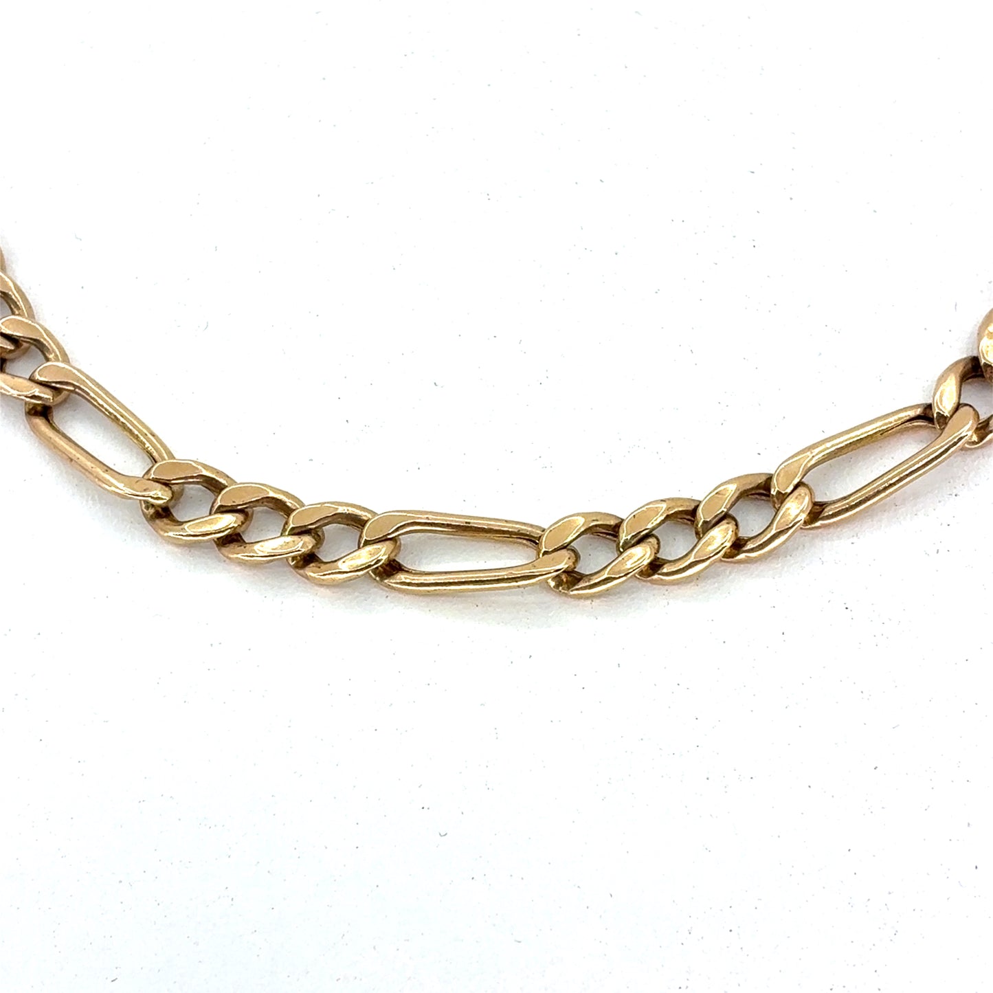 10K Yellow Gold Necklace | Hollow Figaro Style, 24 inch