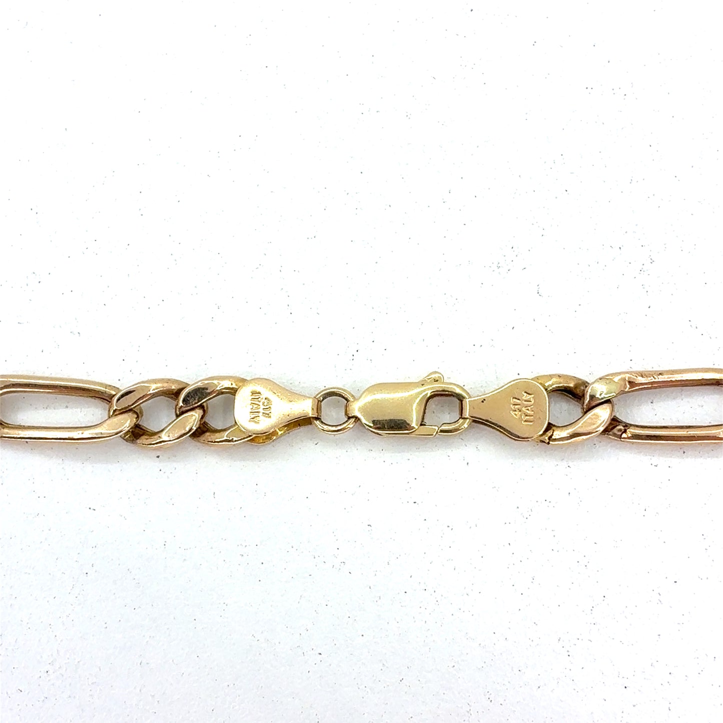 10K Yellow Gold Necklace | Hollow Figaro Style, 24 inch