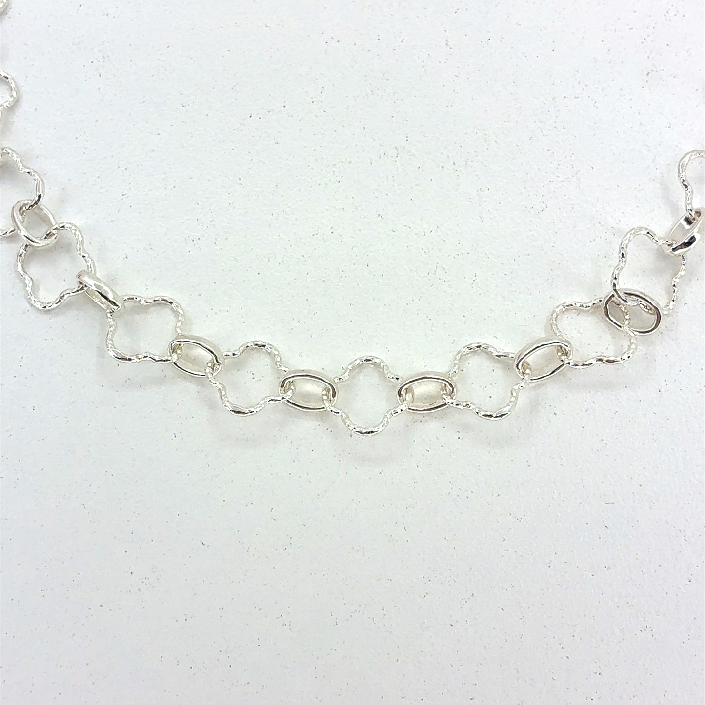 Sterling Silver Necklace | Quatrafoil Open Style, 16 inch