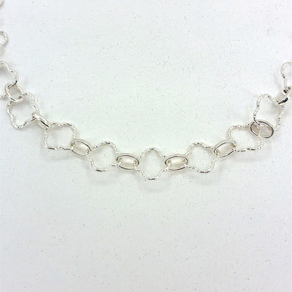 Sterling Silver Necklace | Quatrafoil Open Style, 16 inch
