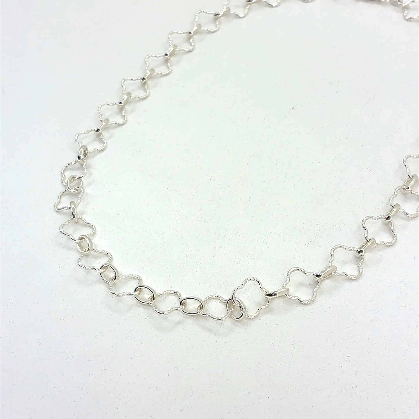 Sterling Silver Necklace | Quatrafoil Open Style, 16 inch