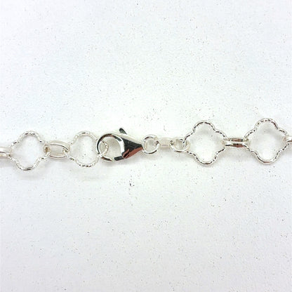Sterling Silver Necklace | Quatrafoil Open Style, 16 inch