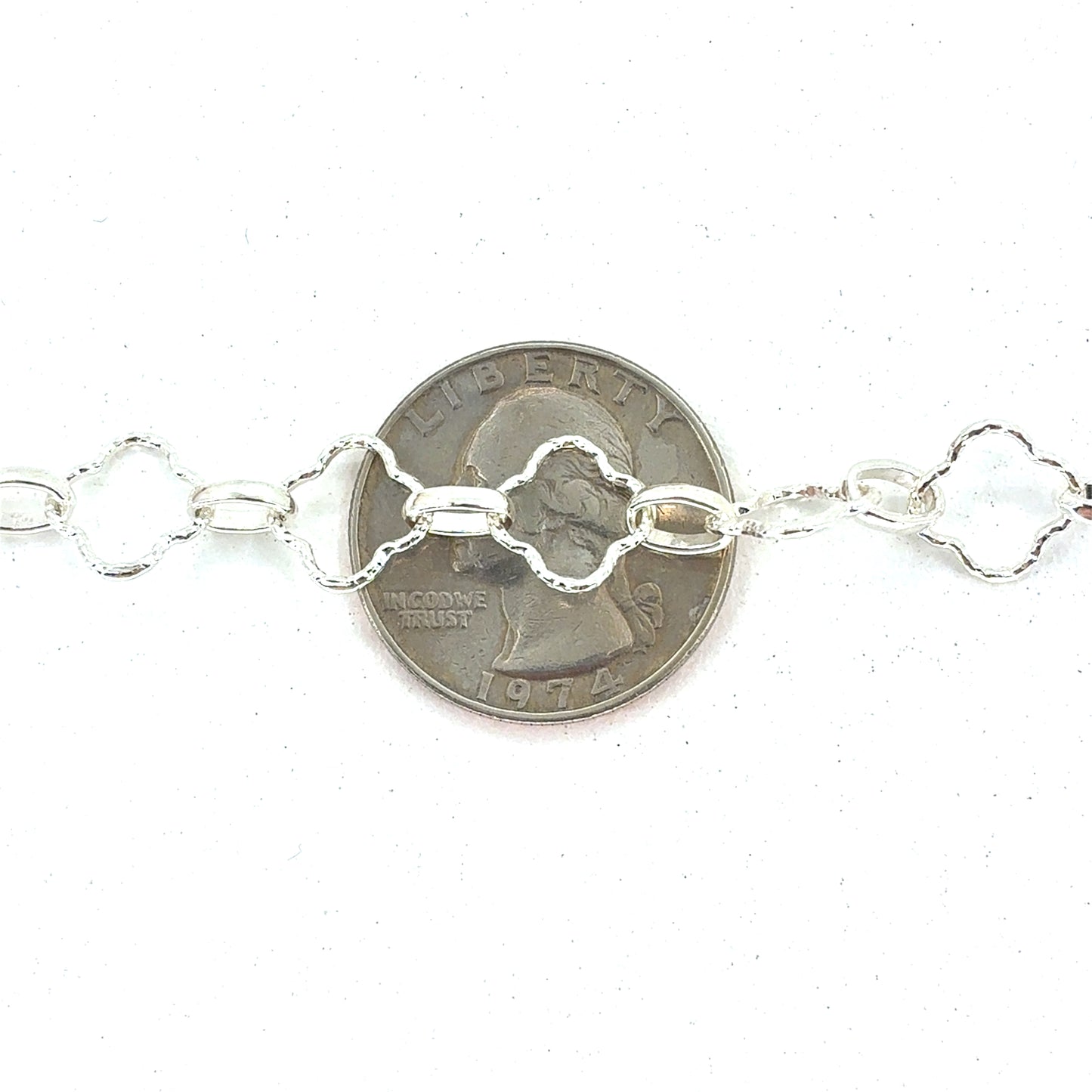 Sterling Silver Necklace | Quatrafoil Open Style, 16 inch