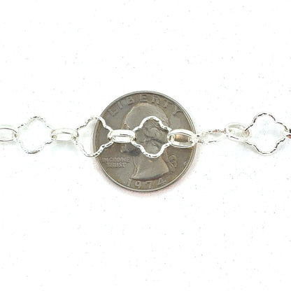 Sterling Silver Necklace | Quatrafoil Open Style, 16 inch